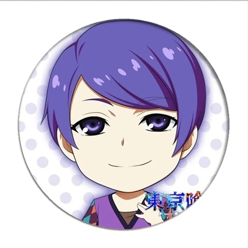Значок для косплея Tokyo Ghoul Kaneki Ken Kirishima Toka, булавка, коллекция значков Q Version для рюкзаков, одежды и кнопок.