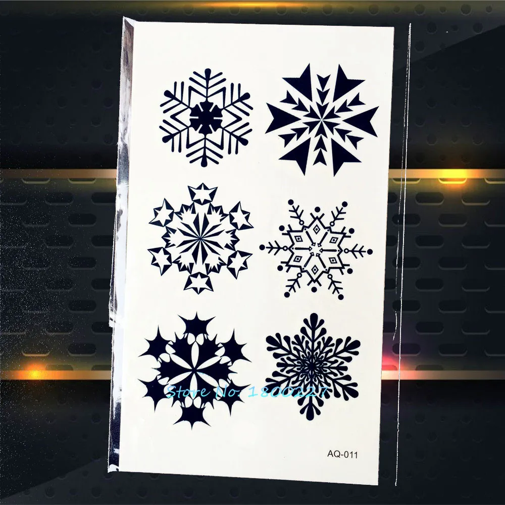 1 шт. зимний стиль Снежинка тату наклейка рождественские подарки дизайн PAQ-011 Дети
