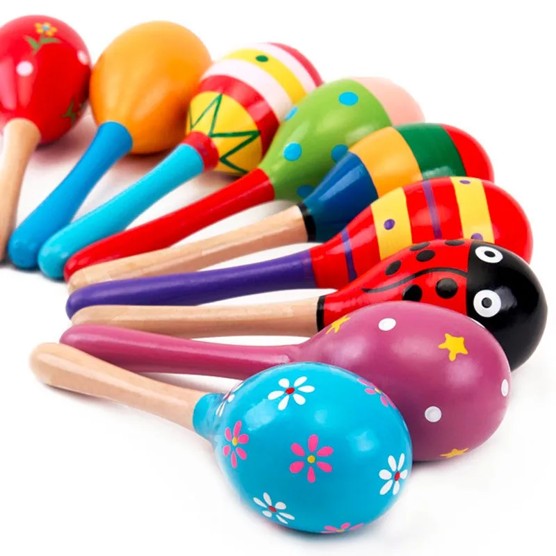 Colorful wooden toys musical instruments baby toy montessori rattle shaker kids music for babies brinquedos |