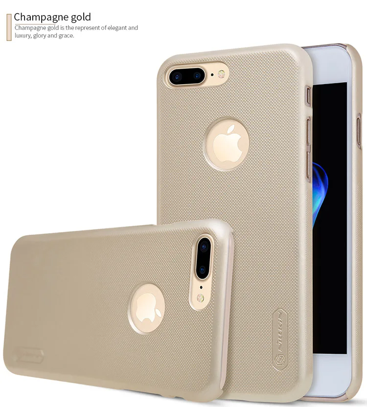Для iPhone 7 Plus, Nillkin, Супер Матовый экран, ультра-тонкий матовый чехол, Жесткий Чехол для задней панели ПК, чехол для iPhone 7 Plus, Nilkin, чехол для телефона - Цвет: Золотой