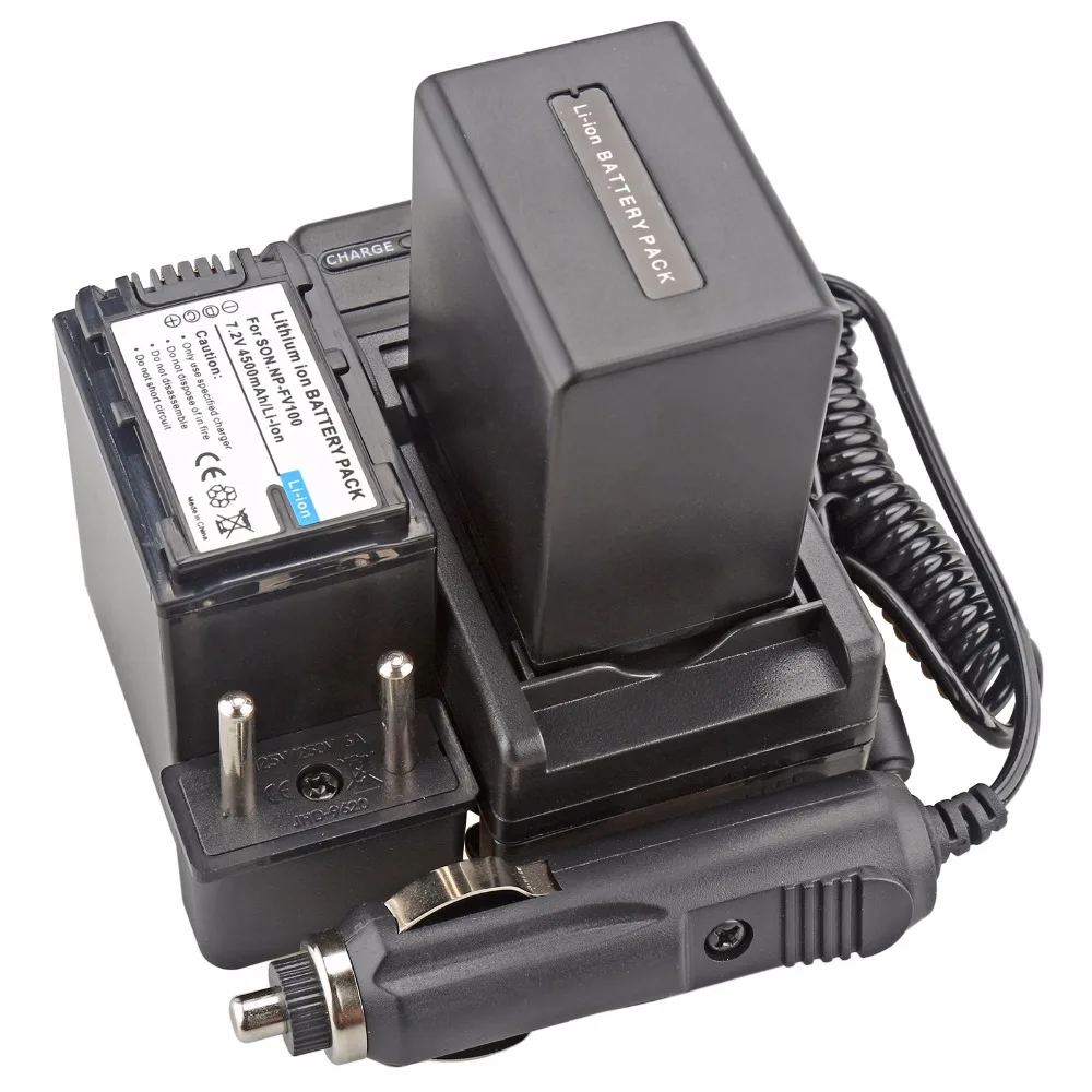 Аккумулятор Probty NP-FV100 NP FV100 + зарядное устройство для Sony PJ200E PJ260E PJ600E PJ220E PJ580E PJ760E PJ820E PJ610E PJ790E PJ510E, 2 шт.