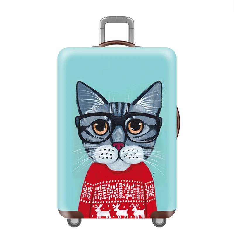 A Luggage cover Плотный чехол для чемодана, эластичные пылезащитные Чехлы для 18-32 дюймов, чехол для костюма, чехол на колесиках, пылезащитные Чехлы, аксессуары для путешествий - Цвет: A Luggage cover