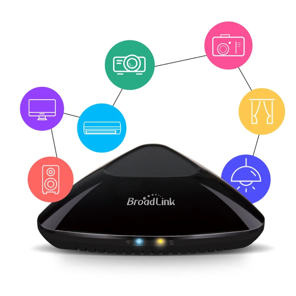 Broadlink RM Pro+ WiFi умный дом концентратор, ИК РФ все в одном автоматизации обучения универсальный пульт дистанционного управления, черный, подарок