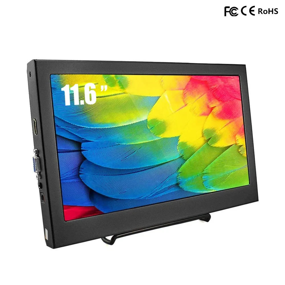 11 6 дюймов IPS HD LCD 1080P монитор Мини компьютер и ТВ дисплей с динамиками Hdmi VGA для