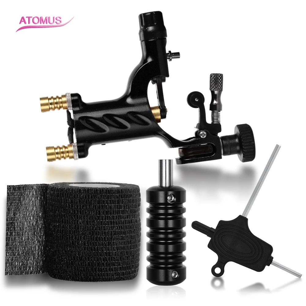 

Professional Tattoo Kit Black Rotary Tattoo Machine Set Cinta Grip Tatuaje Elastic Bandage Tattoo Accesories Grip Wrap
