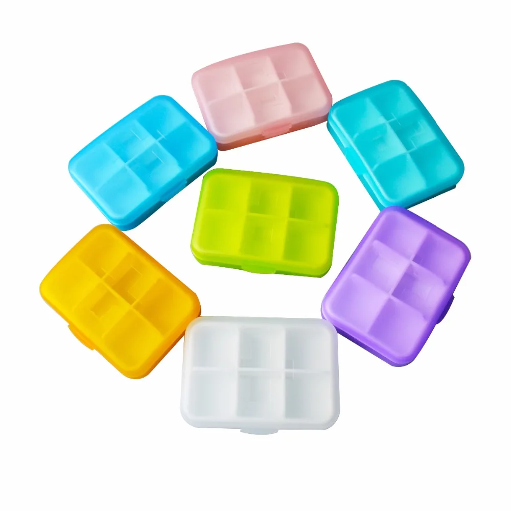 

New six - room plastic storage box medicine box, travel - convenient plastic box