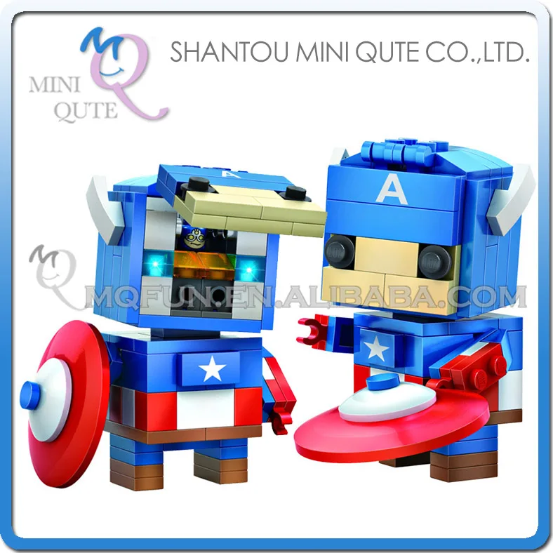 Мини Qute LOZ Marvel мстители Человек паук Бэтмен Капитан Америка Тор diamond Пластиковые