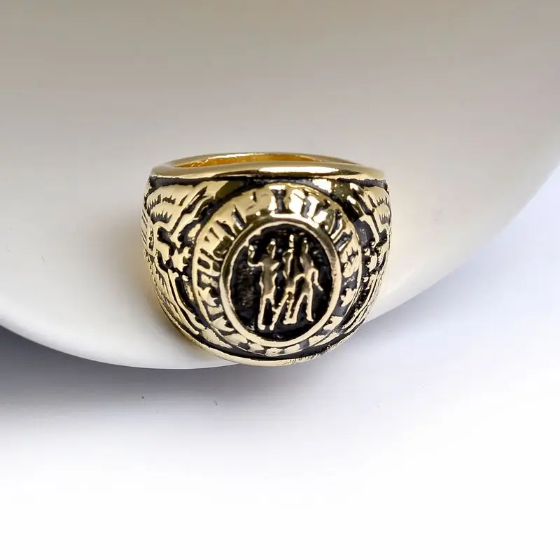 Кольцо с изображением дома карт кольцо Фрэнка в винтажном ретро-стиле серебро 2