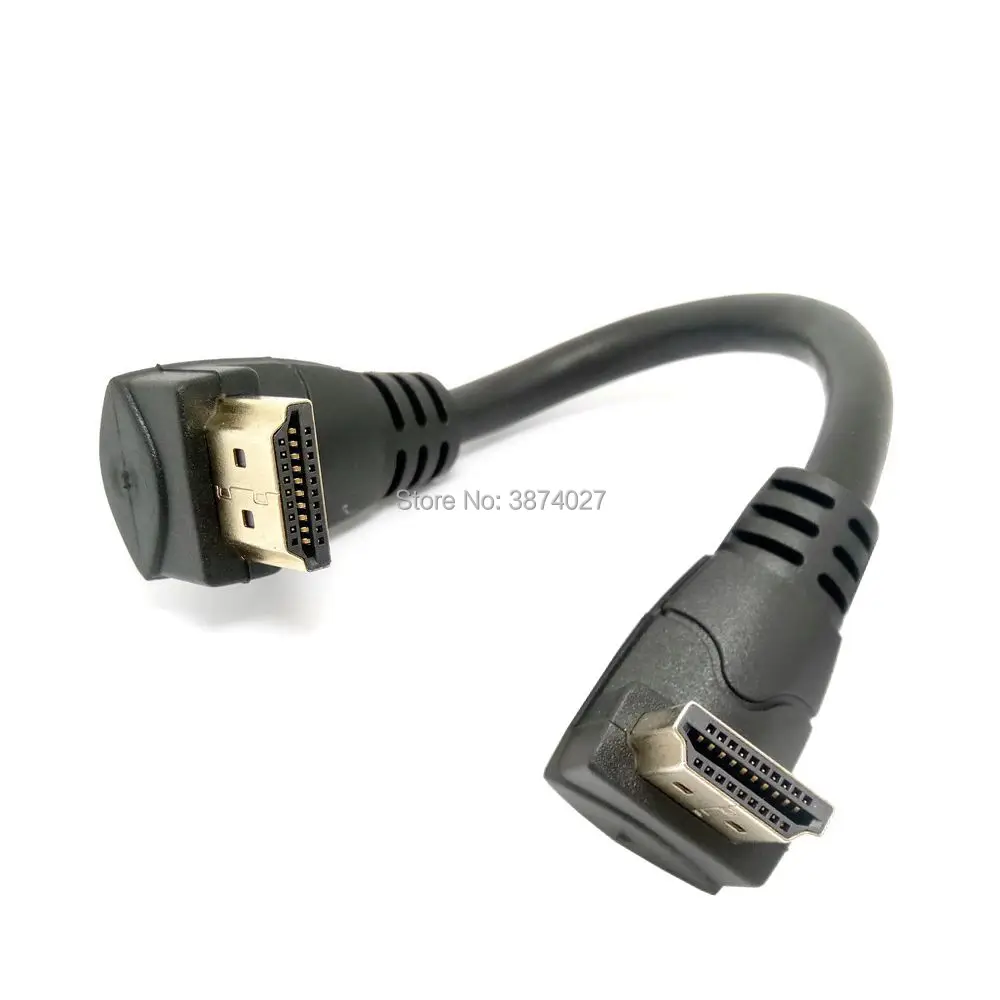 Высокое качество совместимому с HDMI 2 0 4K 3D двойной вверх под углом 90 градусов