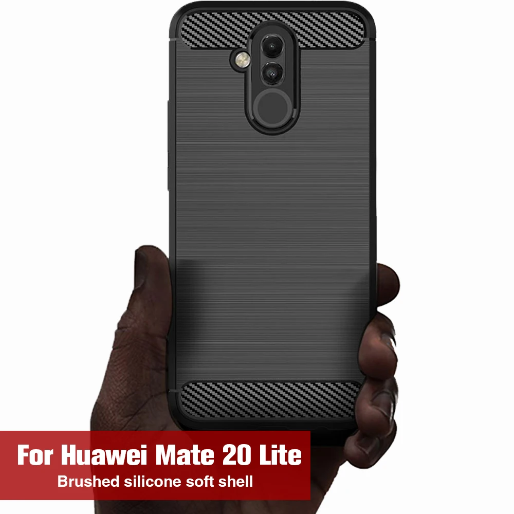 Чехол для Huawei Mate 20 Lite силиконовый мягкий чехол из углеродного волокна P30 Pro 20X