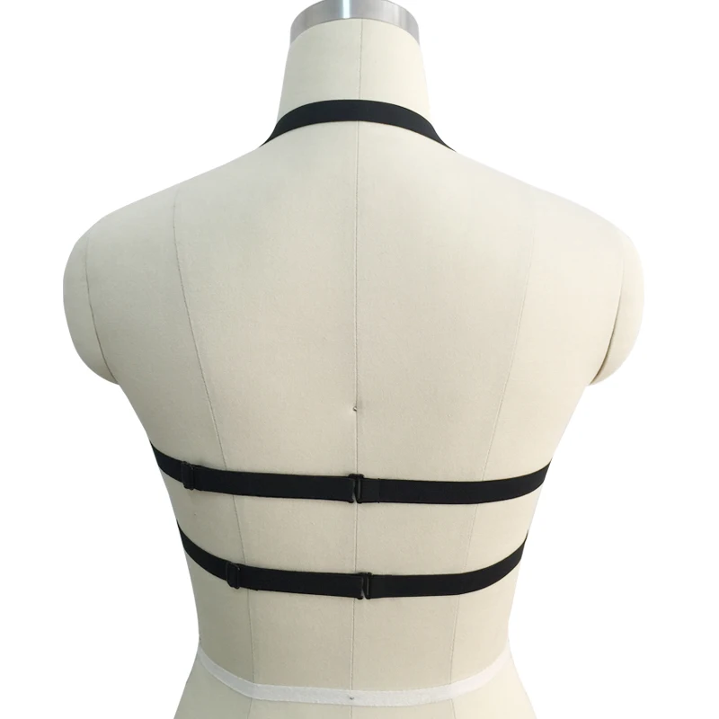 Женский бюстгальтер с пентаграммой черный готический в стиле Харадзюку для