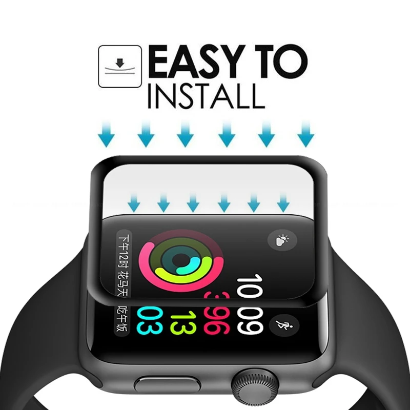 Защитное стекло с закругленными краями для Apple watch Series 4 3 2 1 38 мм 40 42 44 мм|Защитные