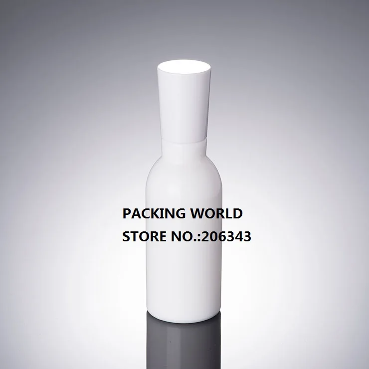 120ml white glass bottle with white press pump/lid for serum/lotion/emulsion/foundation cosmetic packing