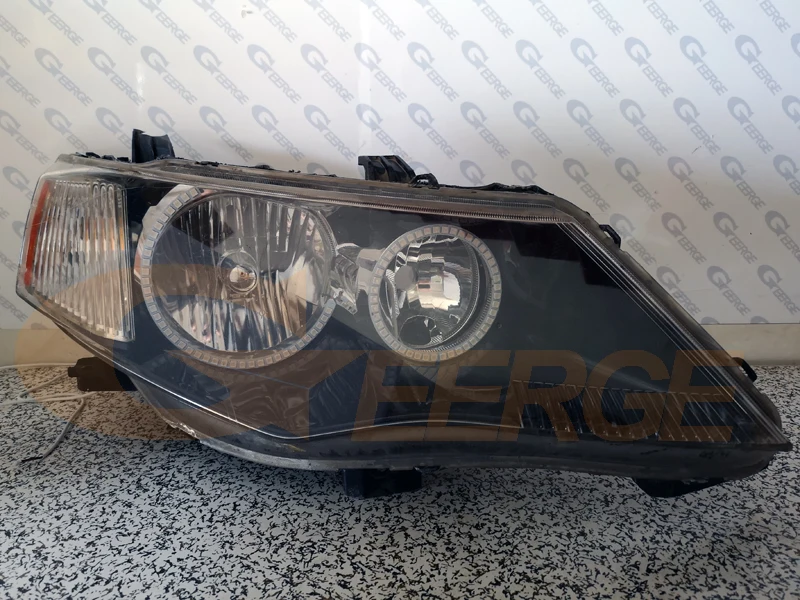 Для Mitsubishi Outlander 2007 2008 2009 галогенная фара отличная RF Bluetooth APP управление многоцветный RGB комплект светодиодов «глаза ангела»