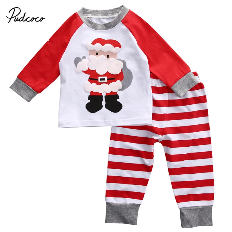 2017 г. осенняя Рождественская Одежда для новорожденных девочек из 2 предметов