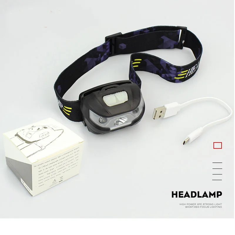 Светодиодная лампа с датчиком, Инфракрасные Индукционные заряжаемые фары, USB-зарядка, фары для ночной рыбалки, огни-приманка от AliExpress WW