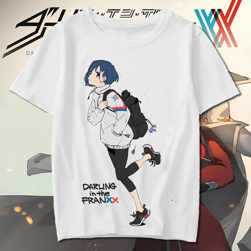 Футболка для косплея Дарлинг во Фране топ с рисунком из мультфильма Zero Two Code 002 в