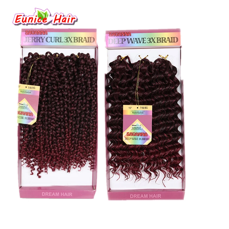 Короткие вьющиеся 10-дюймовые Омбре косички кроше удлинители волос 3 шт./лот