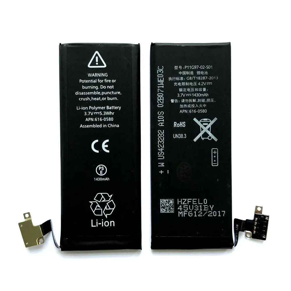 AYJ аккумулятор для iPhone 4S 5S 6 6S 7 iPhone4s GSM/CDMA абсолютно 1430mAh Bataria Замена литий-ионных батарей