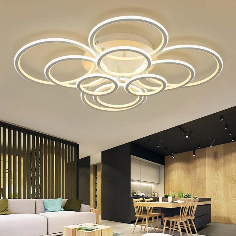 Двухстороннее светящееся кольцо Светодиодная потолочная лампа для дома