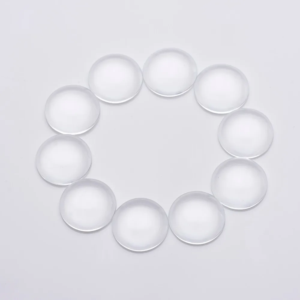 

100Pcs 12MM Round Flat Back clear Crystal glass Cabochon Top quality clear glass cabochon sold as 100pcs per package