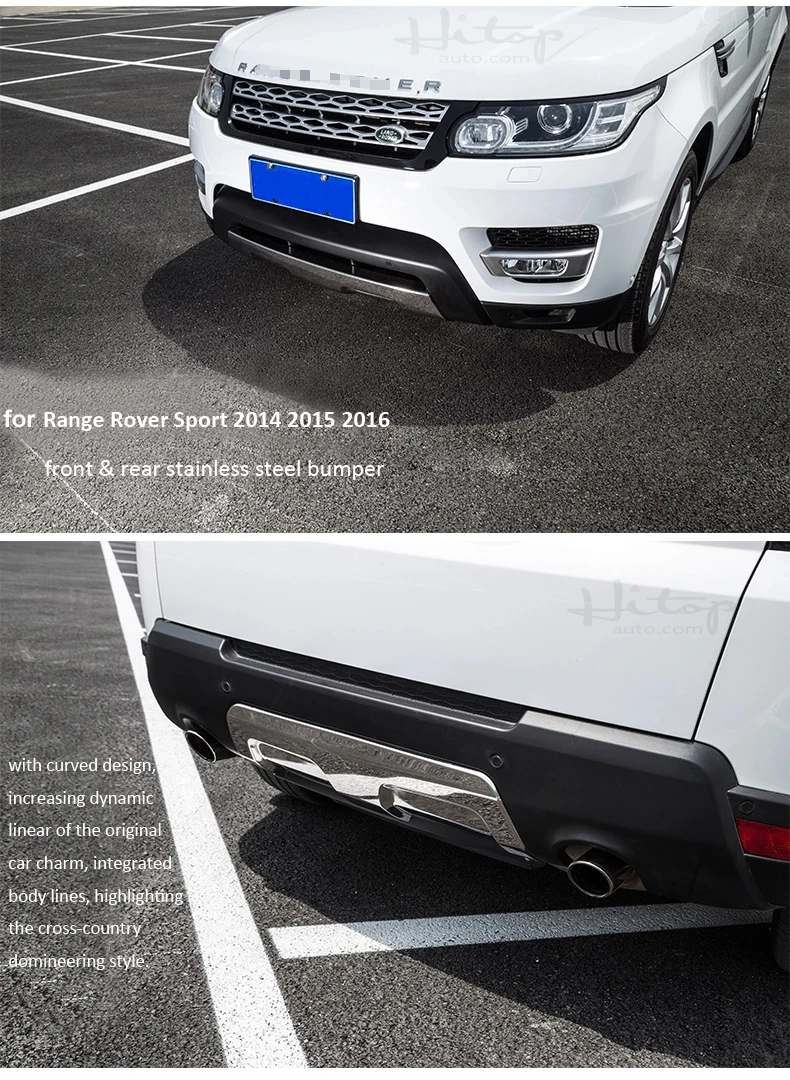 Накладка на порог переднего и заднего бампера/противоскользящая для Range Rover Sport 2