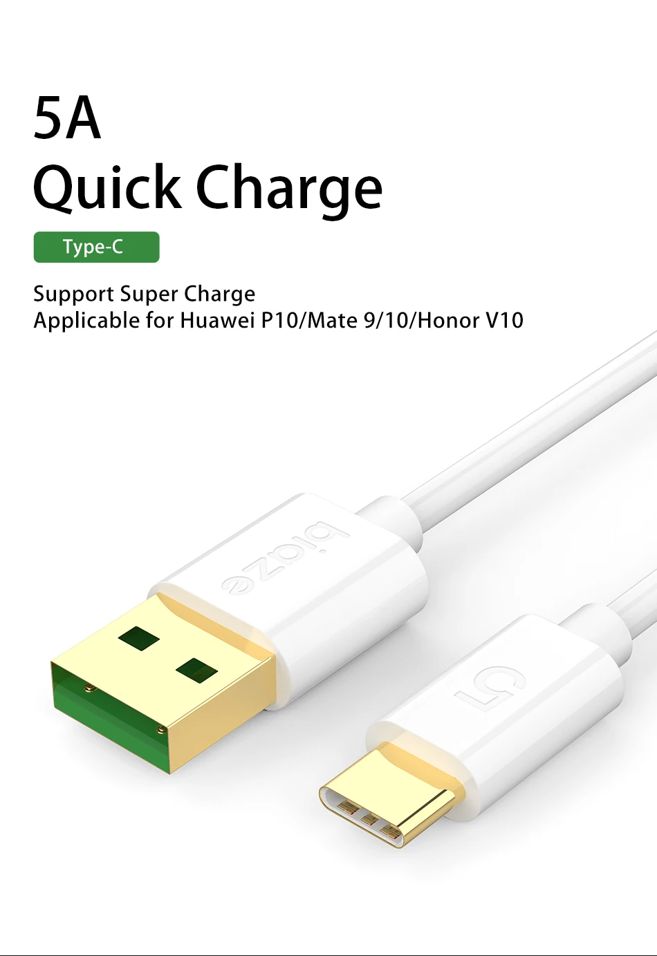 Кабель Biaze 120 см 5A type-C для samsung Galaxy, usb-кабель для Xiaomi Mi, huawei, супер зарядное устройство, шнур, usb кабели
