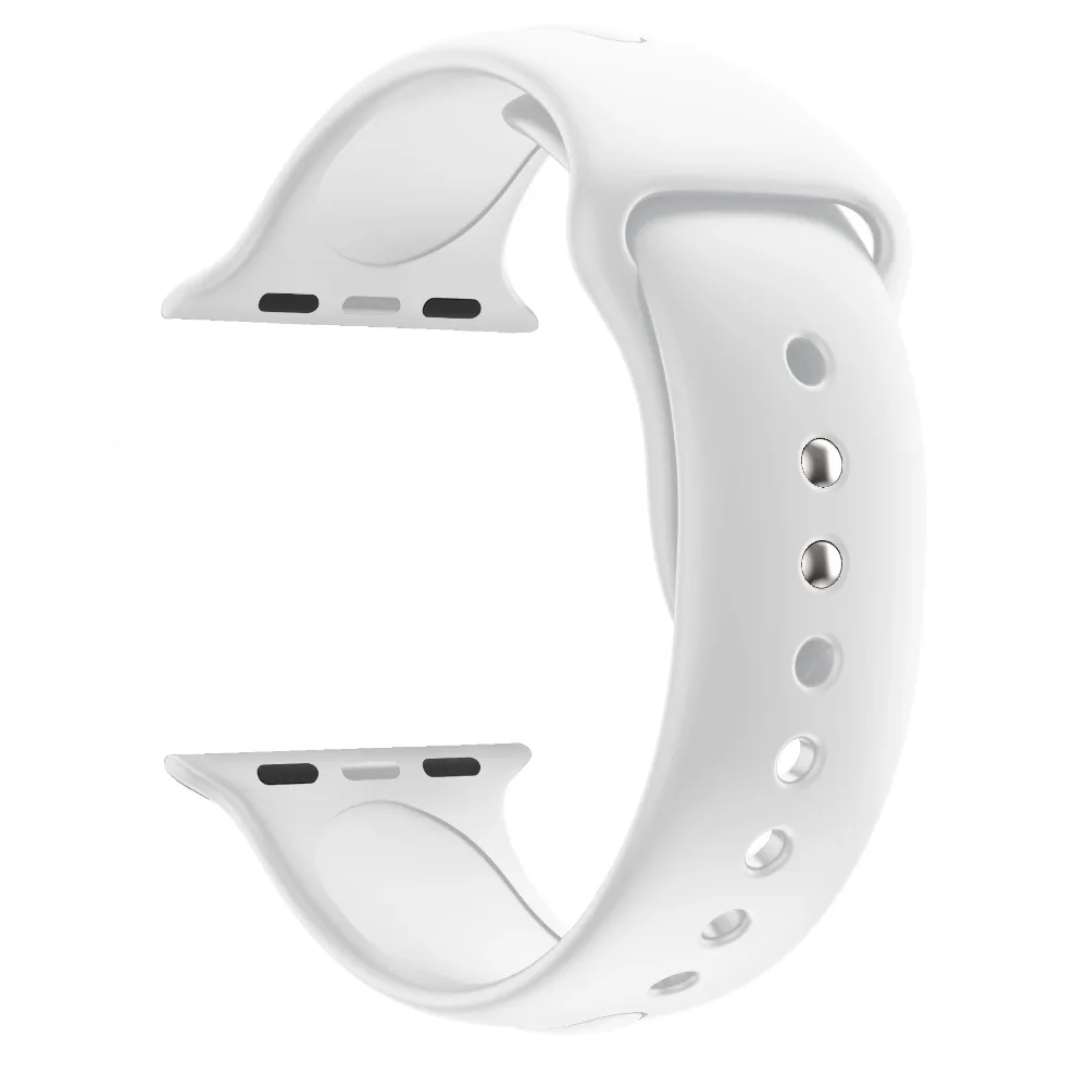 Хохлатый спортивный ремешок для Apple Watch ремешок 44 мм/40 мм силиконовый correa iwatch серии 3/2/1 резиновый браслет Ссылка браслет ремень