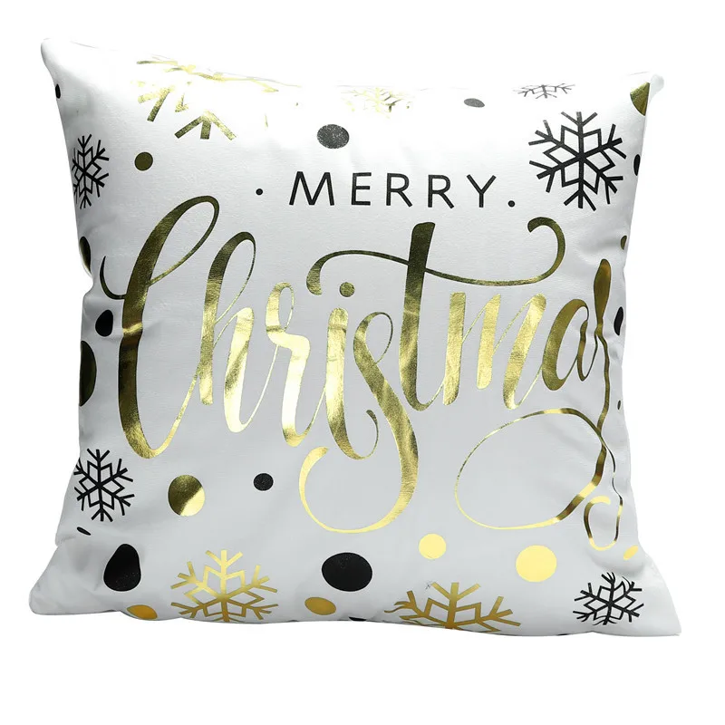 Christmas Gold Новые фланелевые Декоративные Чехлы для подушек, экологичный золотой чехол для дивана, наволочка с изображением автомобиля, Мягкая Наволочка - Цвет: Christmas Gold