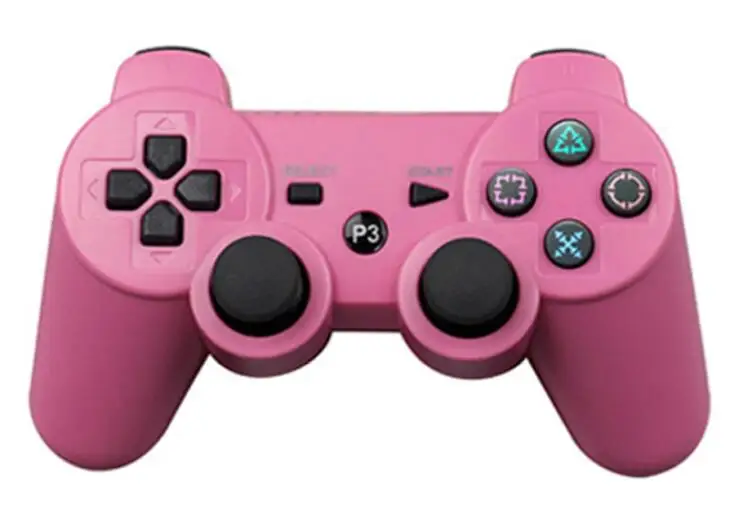 Розовый JIELI беспроводной Bluetooth сплошной цвет контроллер для sony playstation Dualshock 3 PS3 контроллер вибрации геймпад - Цвет: Розовый