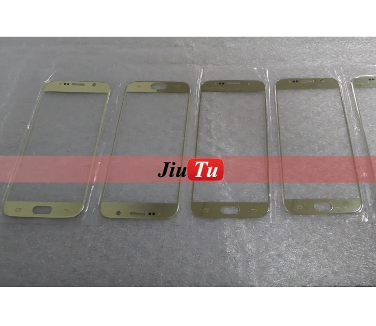 5pcs New Arrival Outer Front LCD Display Touch Screen Glass Panel Lens For Samsung Galaxy S6 Golden Jiutu | Инструменты
