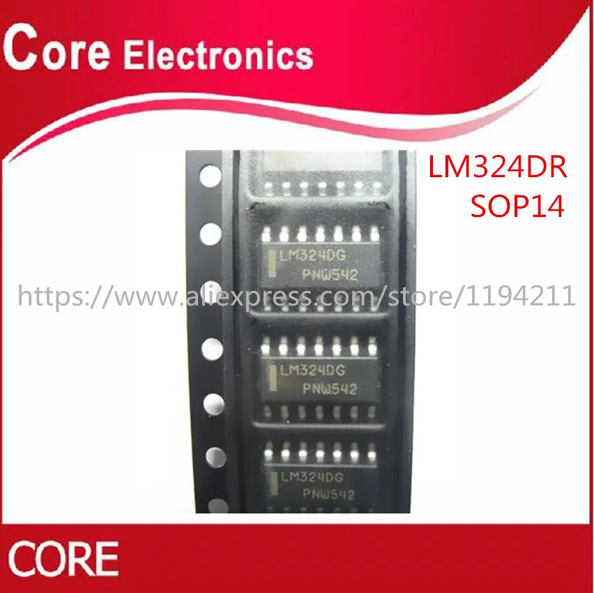 1000 шт. LM324DR SOP14 LM324 СОП SMD LM324DR2G LM324DT|Интегральные схемы| |