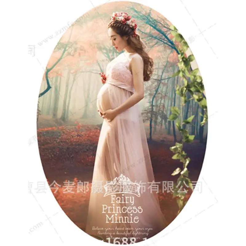 Royal Style Maternity Lace Dress Pregnant Photography Props Pregnancy maternity photo shoot long dress Fancy | Мать и ребенок