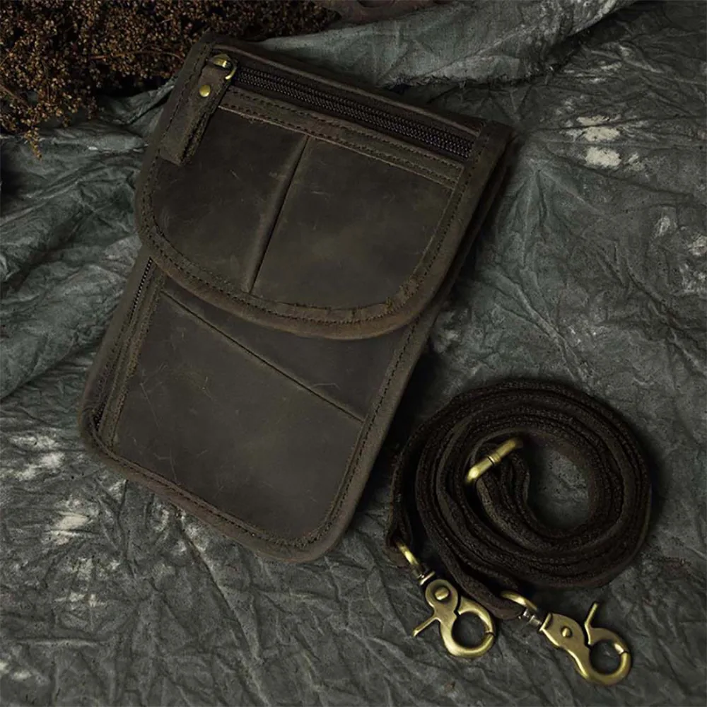 Поясной ремень из воловьей кожи Crazy Horse/Oil Fanny Bag винтажный кошелек сумка