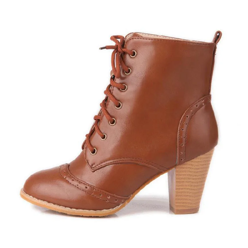 ZALAVOR/женские полусапожки на высоком квадратном каблуке сезон осень-зима Botas обувь