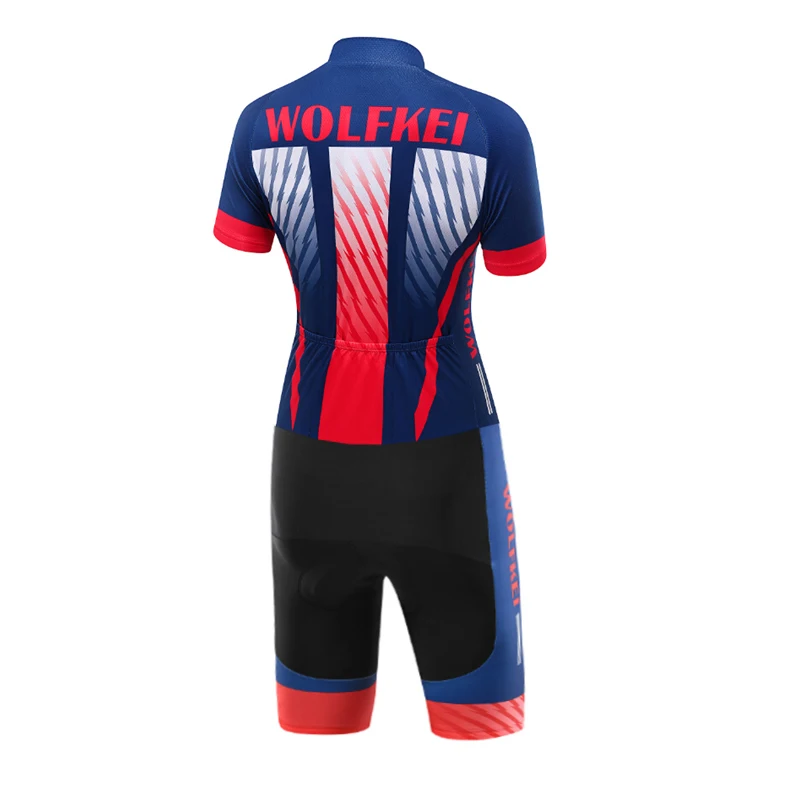 Новинка WOLFKEI Мужская велосипедная одежда Skinsuit цельное боди Ropa Ciclismo MTB спортивная #