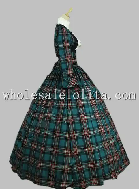 Викторианский гражданская война 3-шт Классическая шотландская клетка период