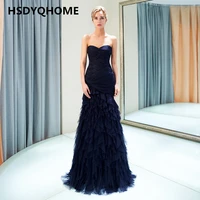womens tulle evening dresses sexy mermaid party vestidos for occasions sweetheart prom gown lace up back new arrival