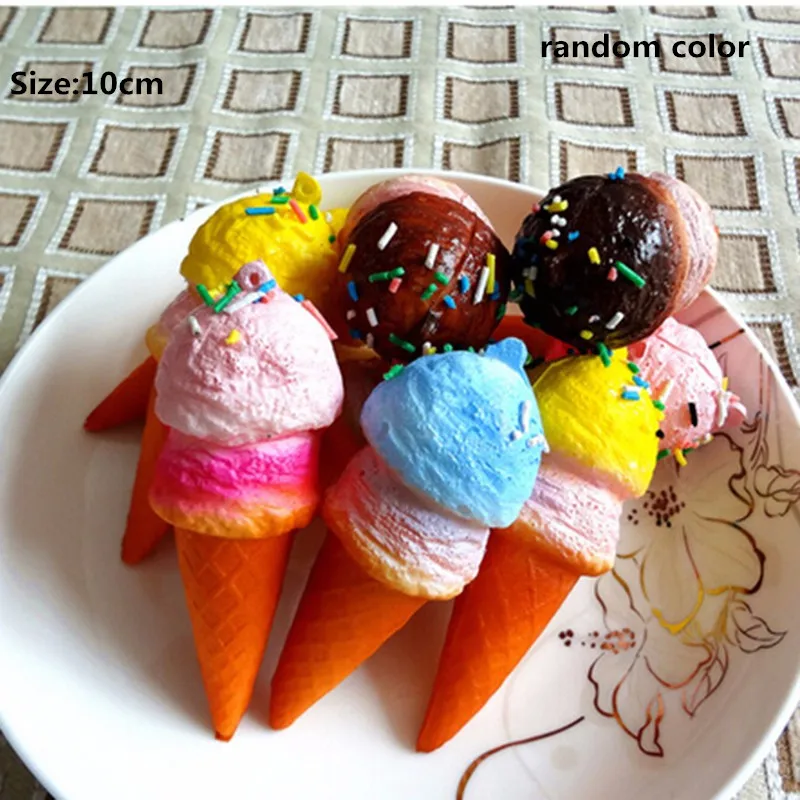 1 pc 10 см kawaii мягкий ароматизированный мягкий медленно поднимающийся мороженое игрушка-антистресс Забавные игрушки Ключи Подвеска для сотового телефона милый кальян хлеб - Цвет: 1 pc