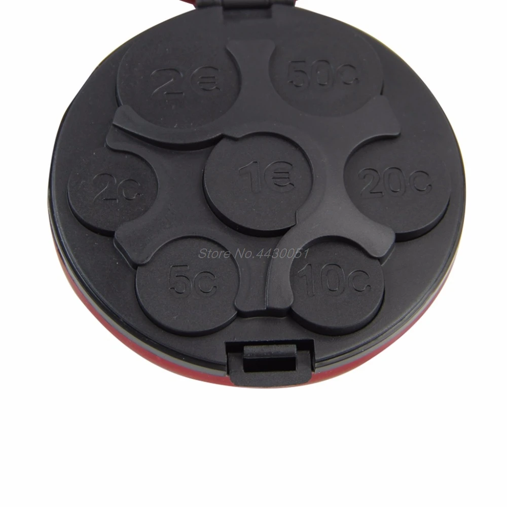 1 шт. алюминиевый монета евро Диспенсер держатель кошелек хранения монет