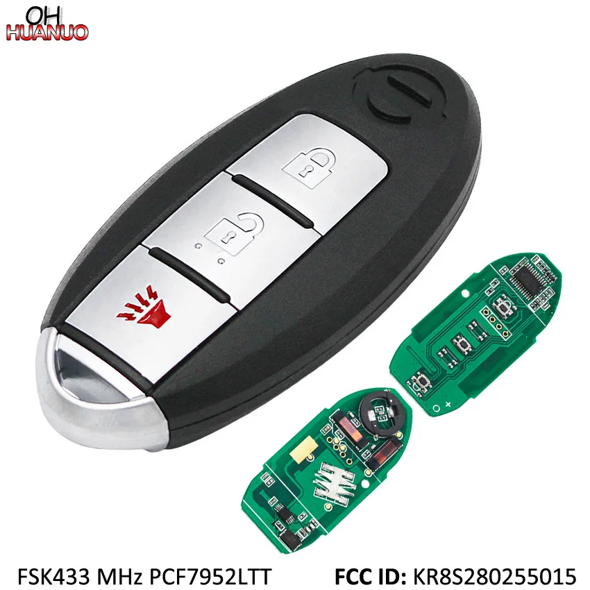 2 + 1 кнопочный Фонарь для Nissan патруль FSK 433 МГц с чипом PCF7952LTT идентификатор | Отзывы и видеообзор
