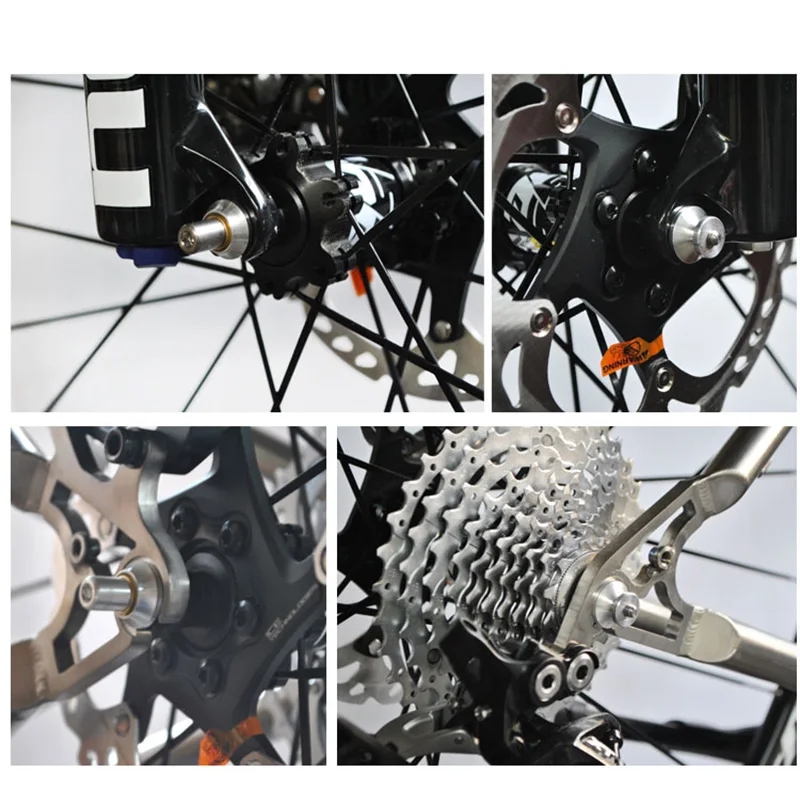Титановые шампуры Ti Quick Release MTB дорожный складной велосипед с шестигранной головкой M4 74 мм 100 мм 130 мм 135 мм MTB медленный выпуск QR шампура
