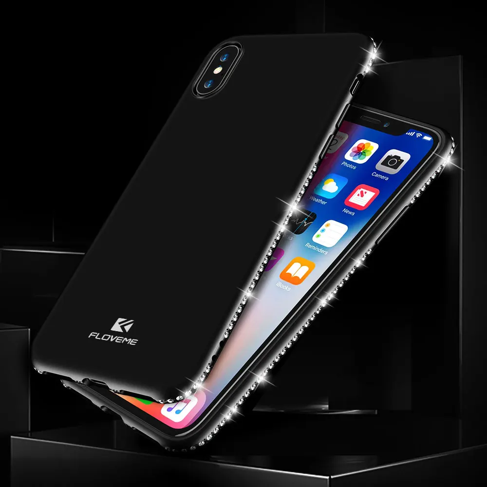 Floveme с сияющими блестками Чехол для iPhone 6 6S 7 8 plus Роскошные Алмаз матовый