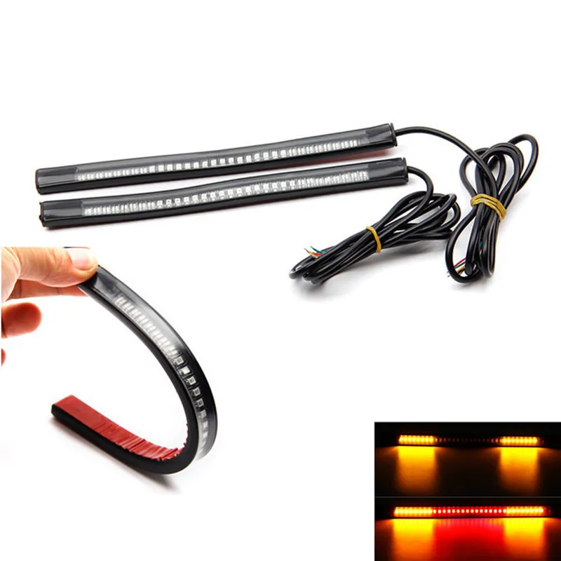 Гибкий светодиодный светильник для мотоцикла 32 дюйма стоп сигнал поворота