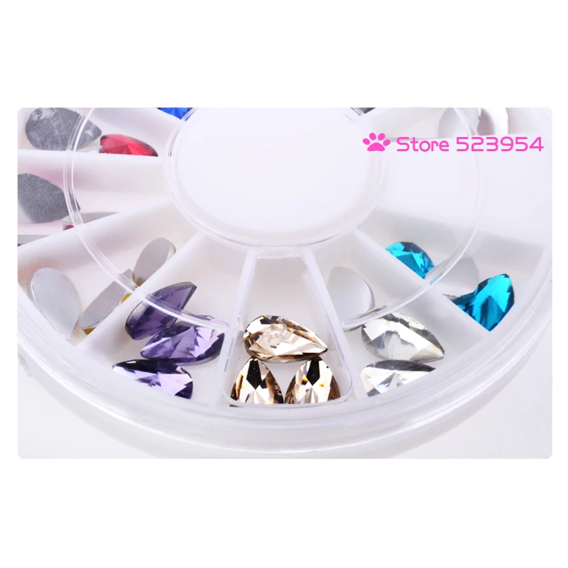 Горячая капля воды украшение для ногтей стразы 5x8 мм 3d блеск Шарм драгоценный