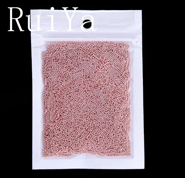 50g/Bag 1mm Rose Gold Silver Nail Art Metal Caviar Beads 3D DIY Mini Round studs charm Jewelry Decoration Manicure | Красота и