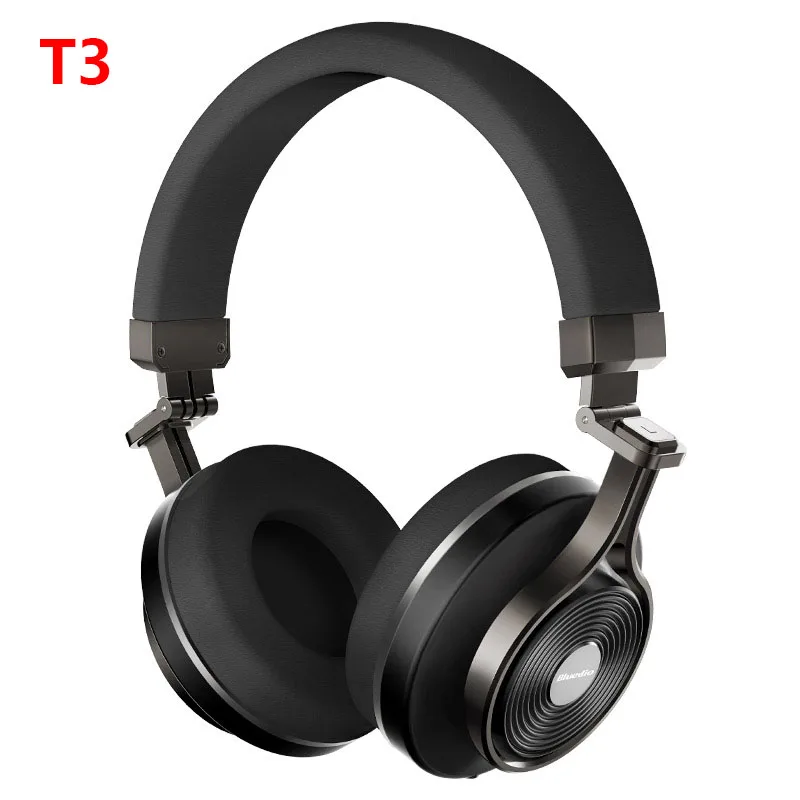 Bluedio T3 Беспроводные стерео headphones Portable Bluetooth микрофон гарнитуры для iPhone HTC Samsung Xiaomi - Цвет: T3 black