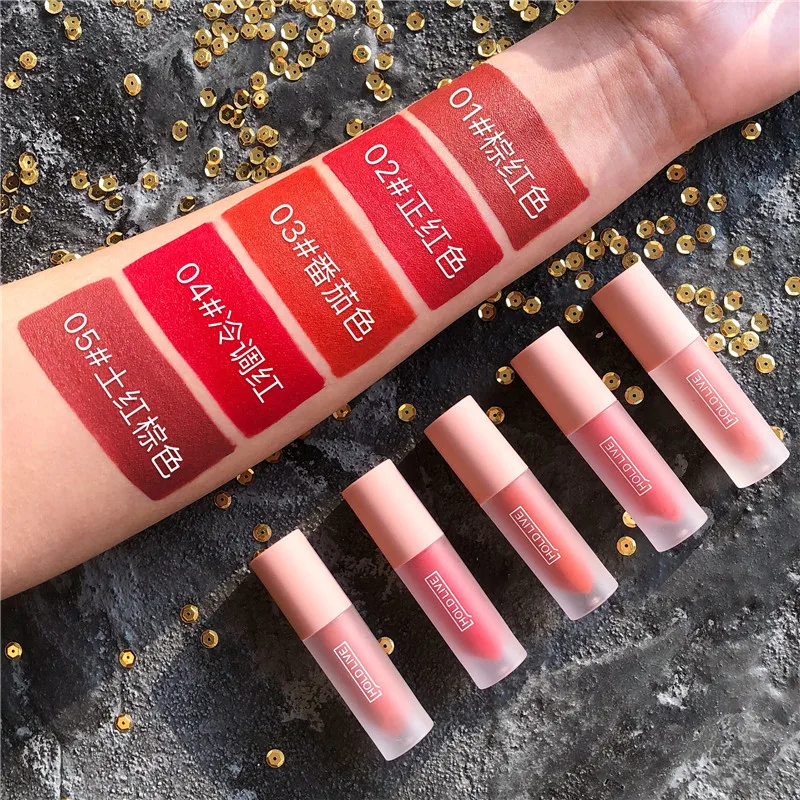 Набор матовых блесков для губ водостойкий Увлажняющий блеск тинт бархатная