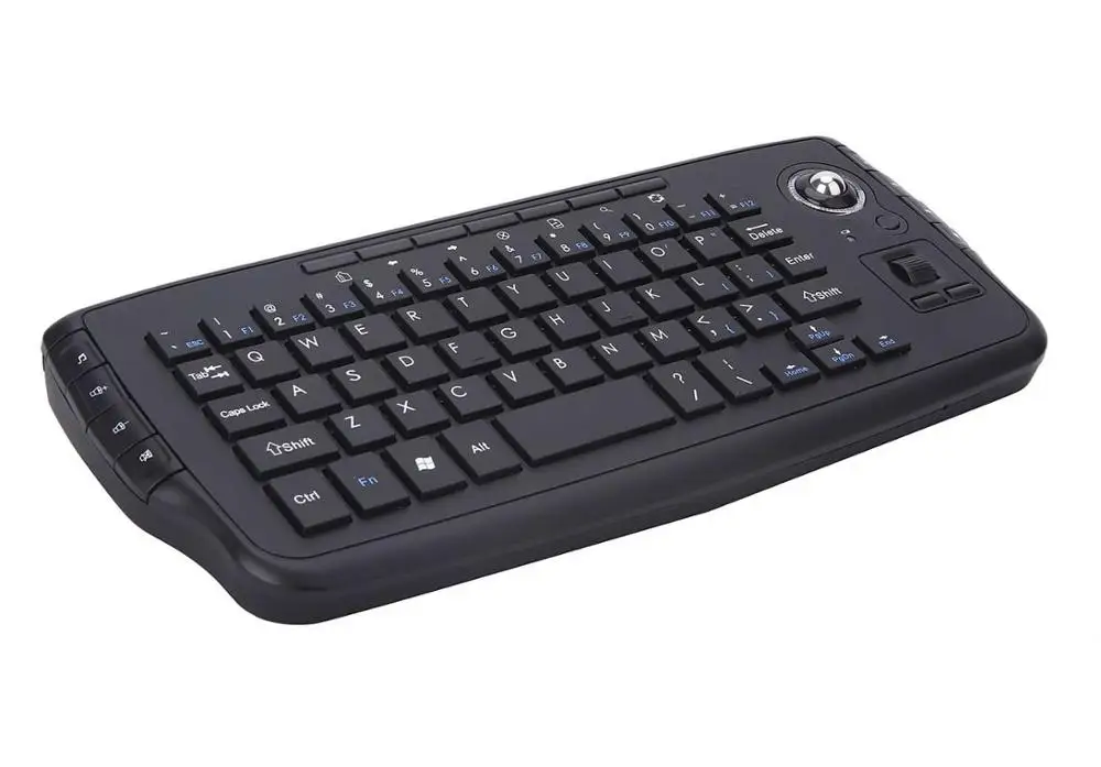 Черный Hongsund Mini Fly Air mouse 2,4G Беспроводная 3D воздушная мышь с мини беспроводной клавиатурой есть трекбол мышь - Цвет: Черный