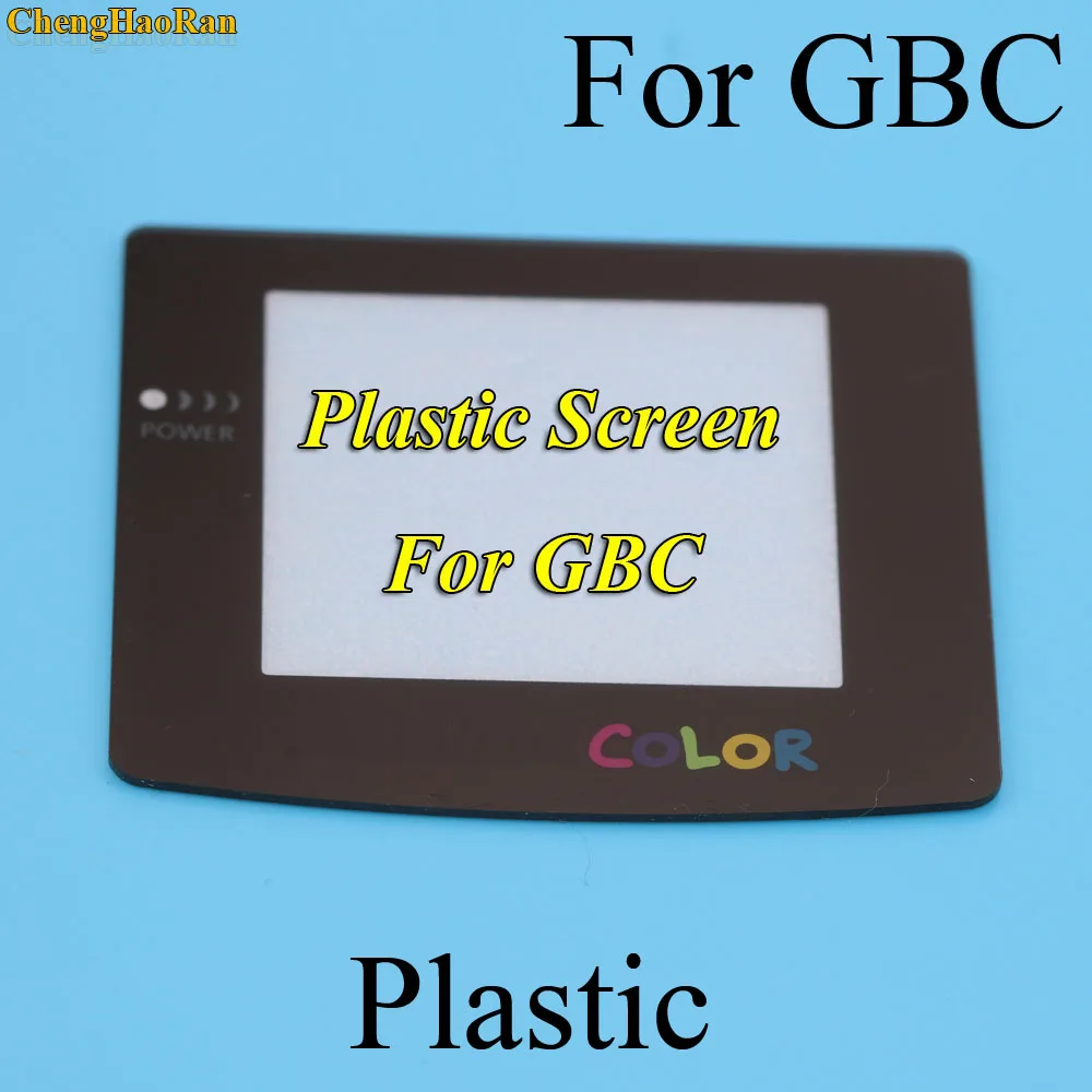 Plastic for GBC ChengHaoRan 16 моделей стекло материал экран Объектив для приставка Gameboy gb/GBA/GBC/GBA SP/3DS/GBP/GBL игровая консоль замена запчасти - Цвет: Plastic for GBC